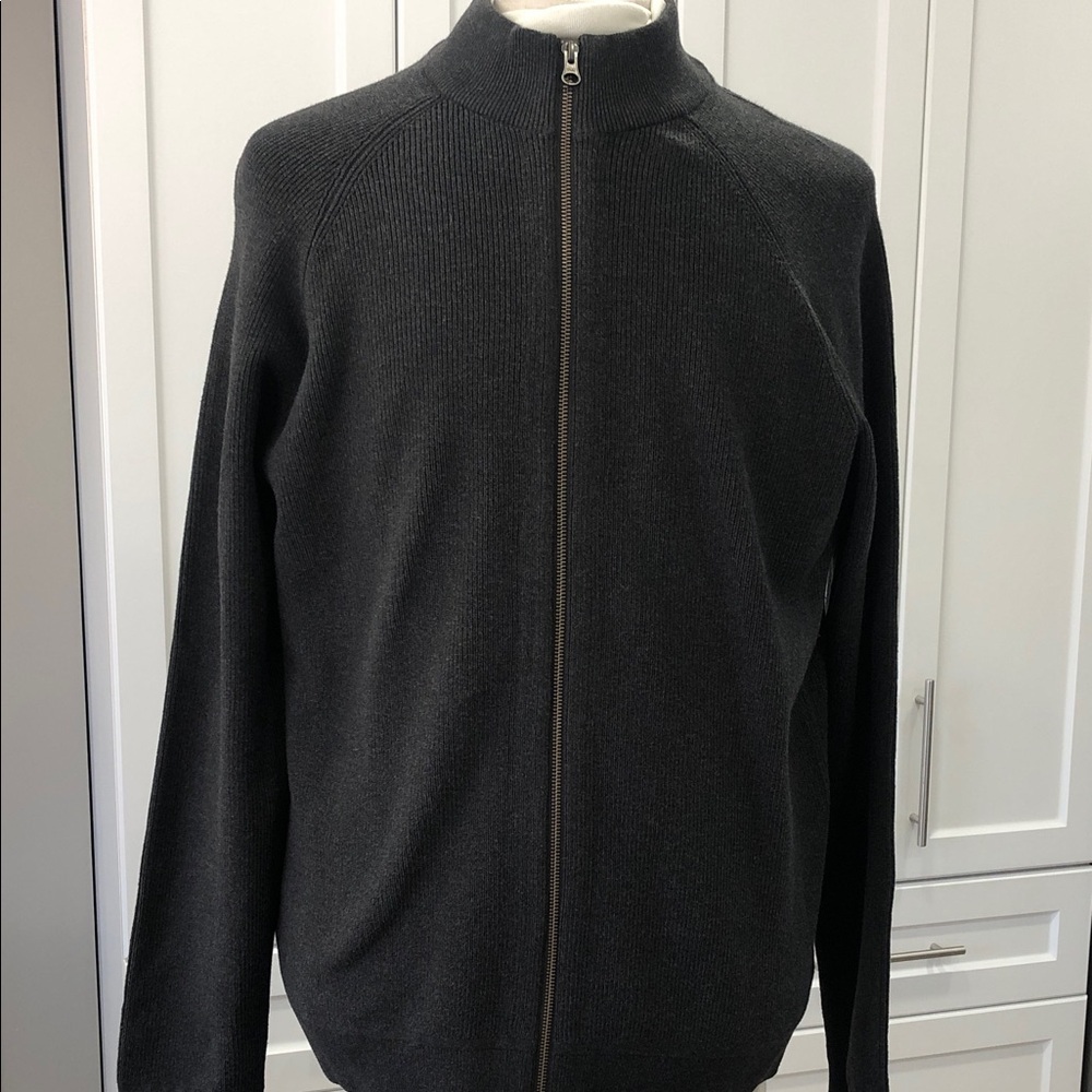 Denver Hayes Dark Gray Full-Zip Cardigan – Men’s XL – Like new